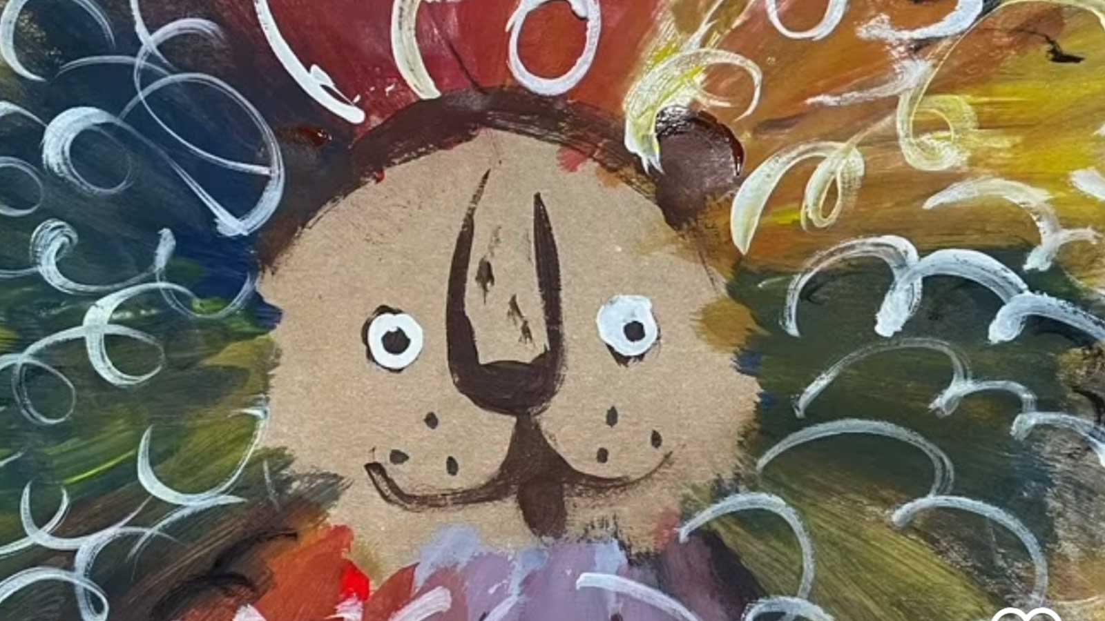 Lion painting