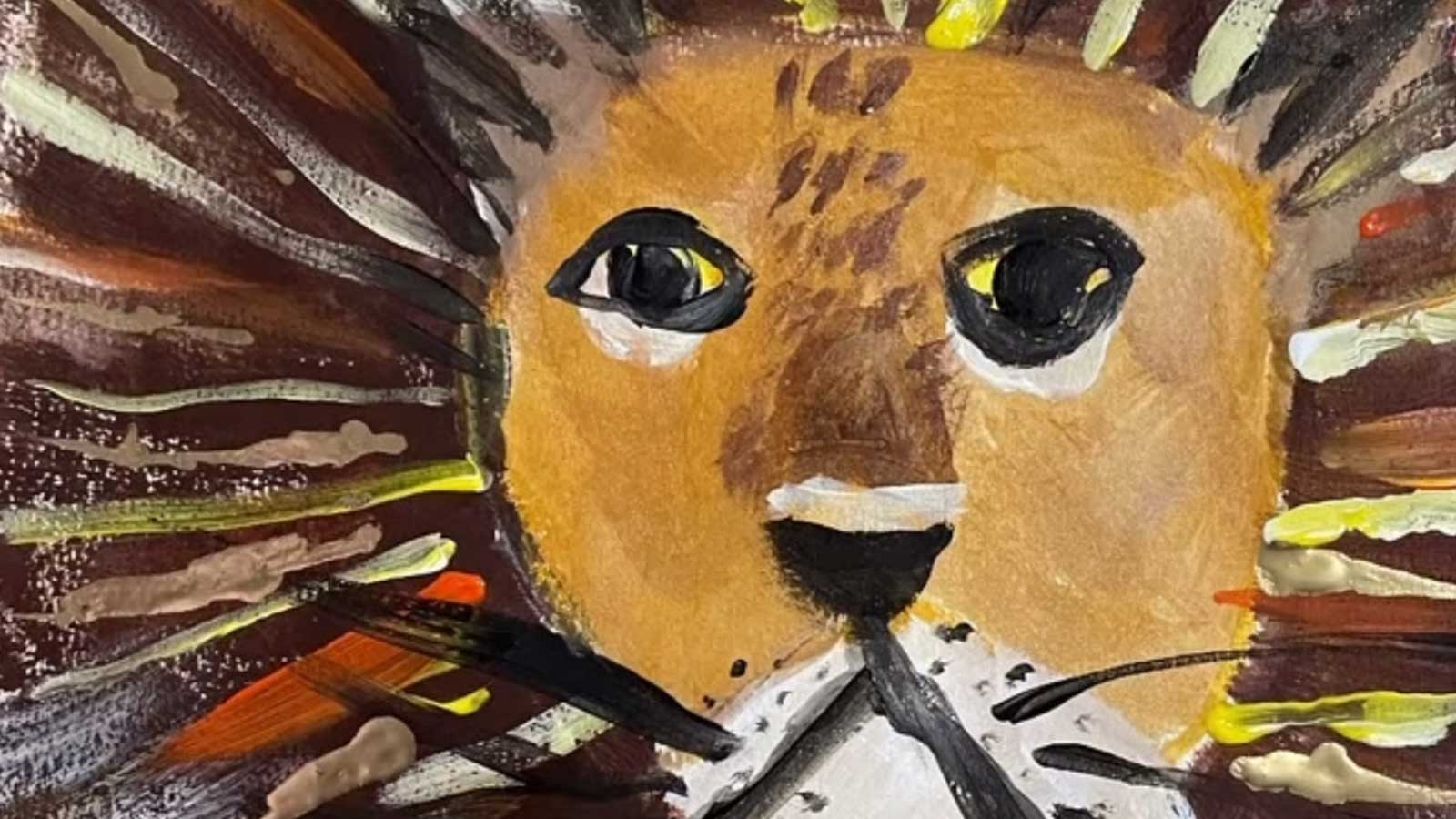 Lion painting